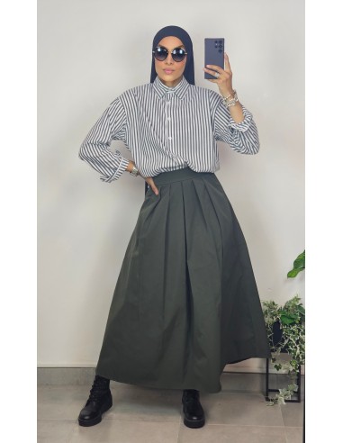 Jupe longue "Tulipe" Kaki
