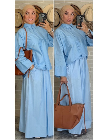 Chemise "Oversize" Bleu