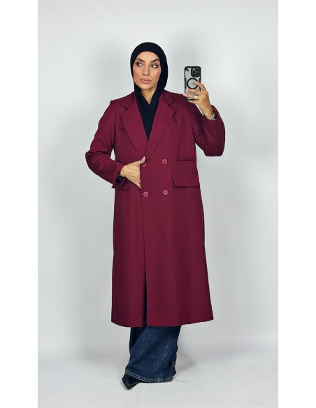 Veste Blazer Mastour Long  "Bordeau"