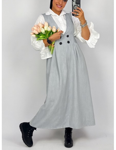 Robe longue "2 pièces" Gris