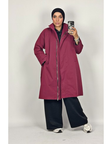 Parka longue Bordeau