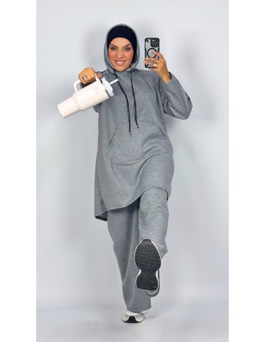 Ensemble Mastour sport femme Pantalon et tunique Ample "Gris"