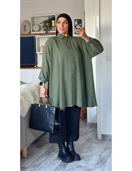 Chemise oversize verte mastour femme – Mode et Mastour