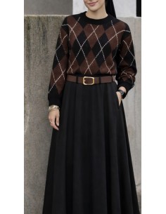 Jupe longue "Mastoura" Noir