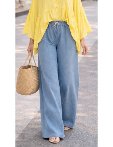 Pantalon large "Denim" Clair