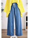 Pantalon large "Denim" foncé