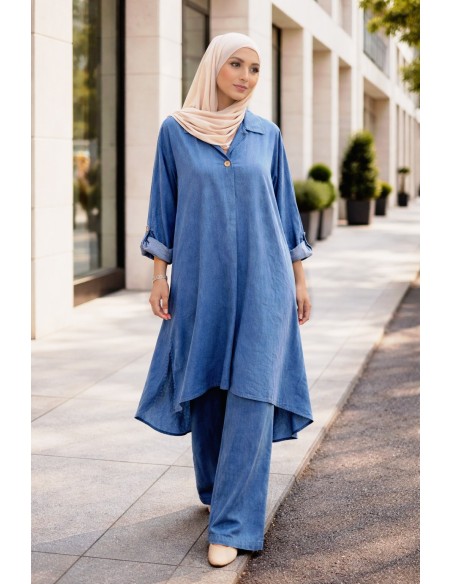 Tunique Denim maxi