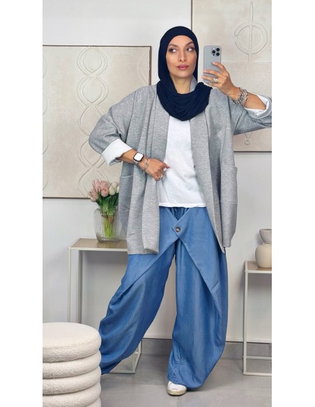 Veste sportswear Oversize Gris