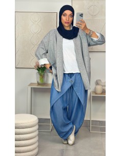 Veste sportswear Oversize Gris 2