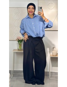 Chemise petits carreaux Bleu