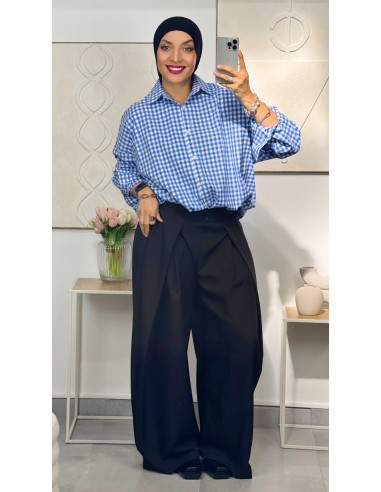 Chemise petits carreaux Bleu