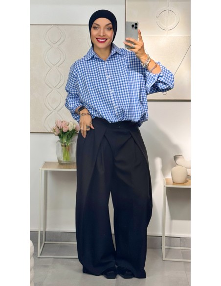 Chemise petits carreaux Bleu