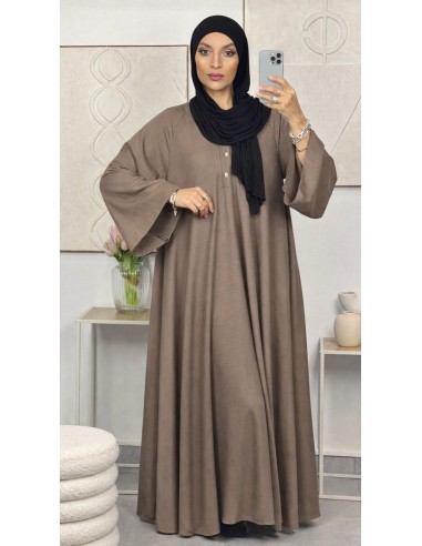 Robe longue "Tulipe" Taupe
