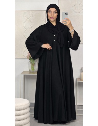 Robe longue "Tulipe" Noir