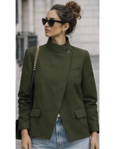 Veste structurée Un bouton kaki