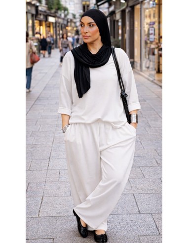 Ensemble pantalon "COSY" Blanc
