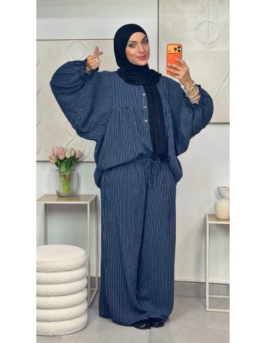 Ensemble pantalon "Lola" Marine