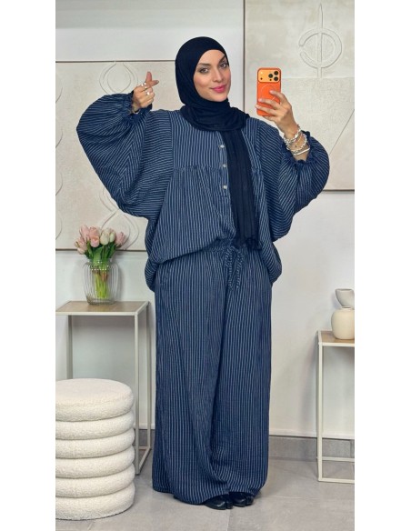 Ensemble pantalon "Lola" Marine