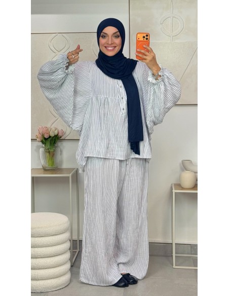 Ensemble pantalon "Lola" Blanc