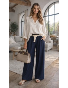 Pantalon large Denim "Tencel"