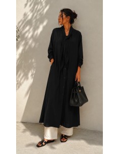Robe Kimono "Boutons" Noir