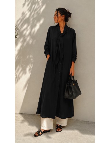 Robe Kimono "Boutons" Noir