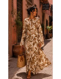 Robe longue "Perle" Kaki