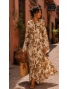 Robe longue "Perle" Kaki
