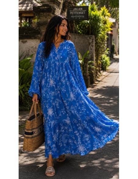 Robe Longue "Elona" Bleu