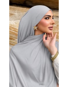 Foulard Jersey Lycra Gris