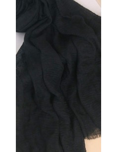 Foulard Viscose Noir 2