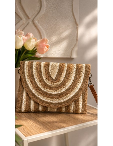 Pochette été  beige/marron