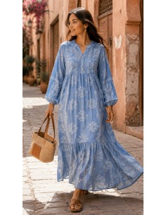 Robe longue "Lolita" Bleu