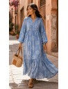 Robe longue "Lolita" Bleu