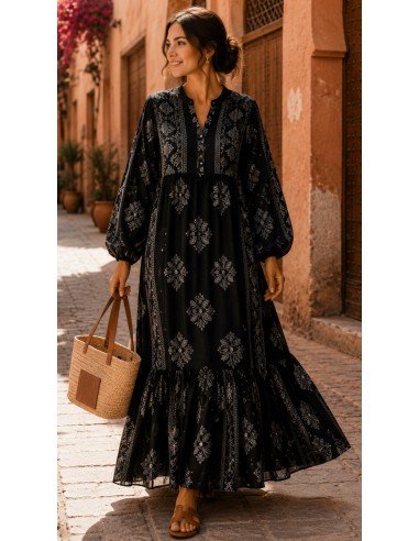 Robe longue "Lolita" Noir