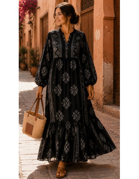 Robe longue "Lolita" Noir