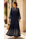 Robe longue "Bella" Marine
