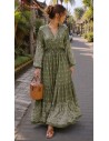 Robe longue "Bella" Kaki