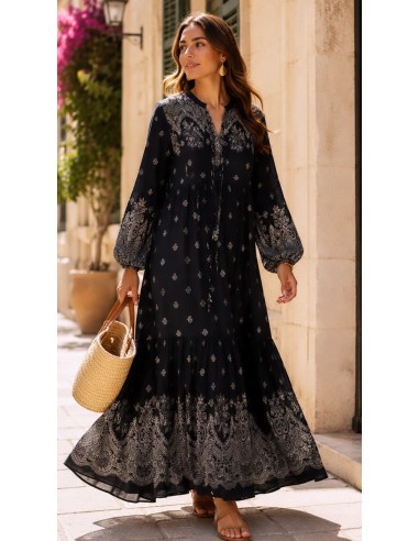 Robe longue "Bella" Noir