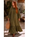 Robe longue " Doha" Kaki