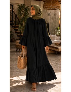 Robe longue " Doha" Noir