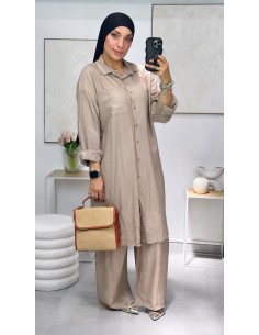 Ensemble Pantalon "Milan" Beige foncé