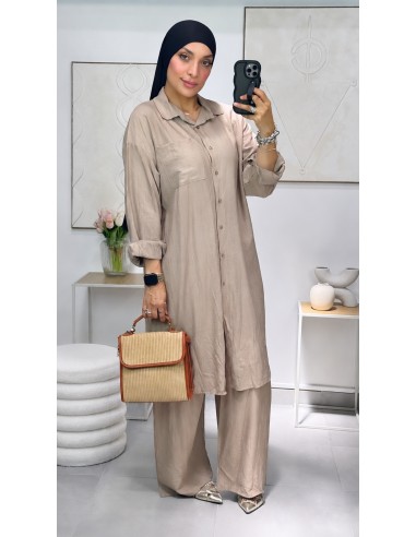 Ensemble Pantalon "Milan" Beige foncé