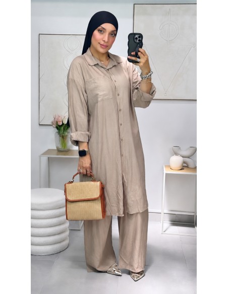 Ensemble Pantalon "Milan" Beige foncé