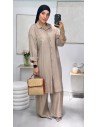Ensemble Pantalon "Milan" Beige foncé
