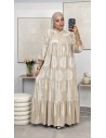 Robe longue "Shirley" Beige