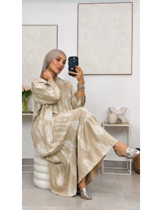 Robe longue "Shirley" Beige 2