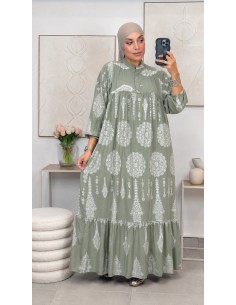 Robe longue "Shirley" Vert