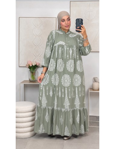 Robe longue "Shirley" Vert