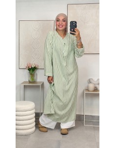 Robe longue "Nice " Vert
